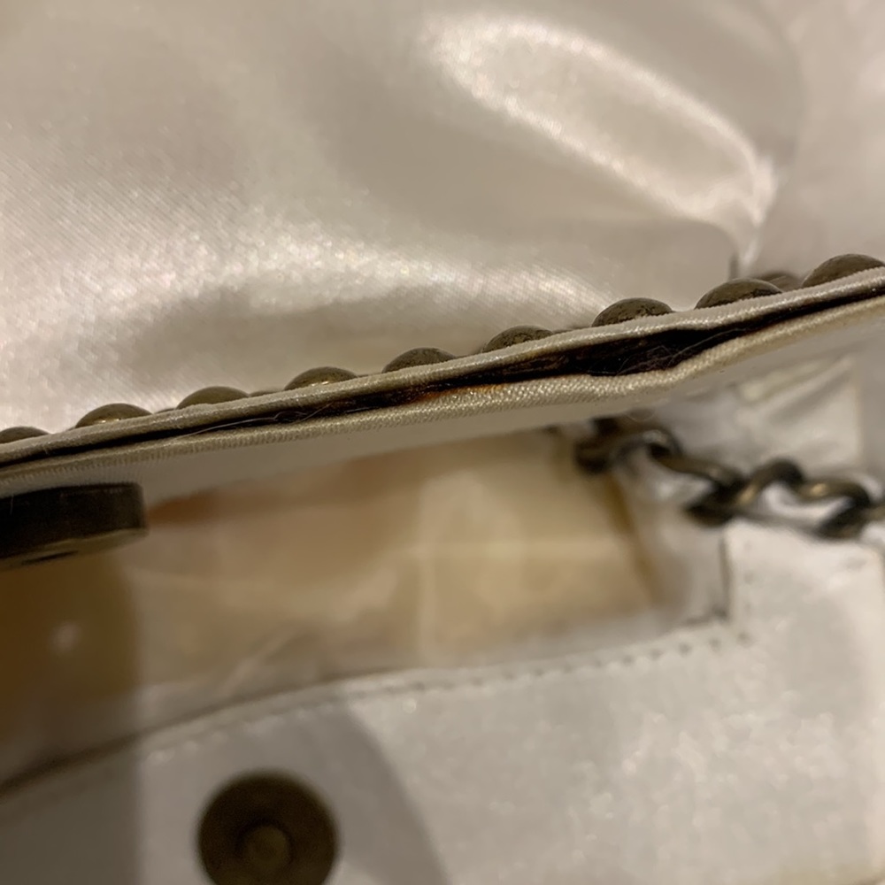 Betsey Johnson White Feather Studded Clutch - Picture 11 of 14